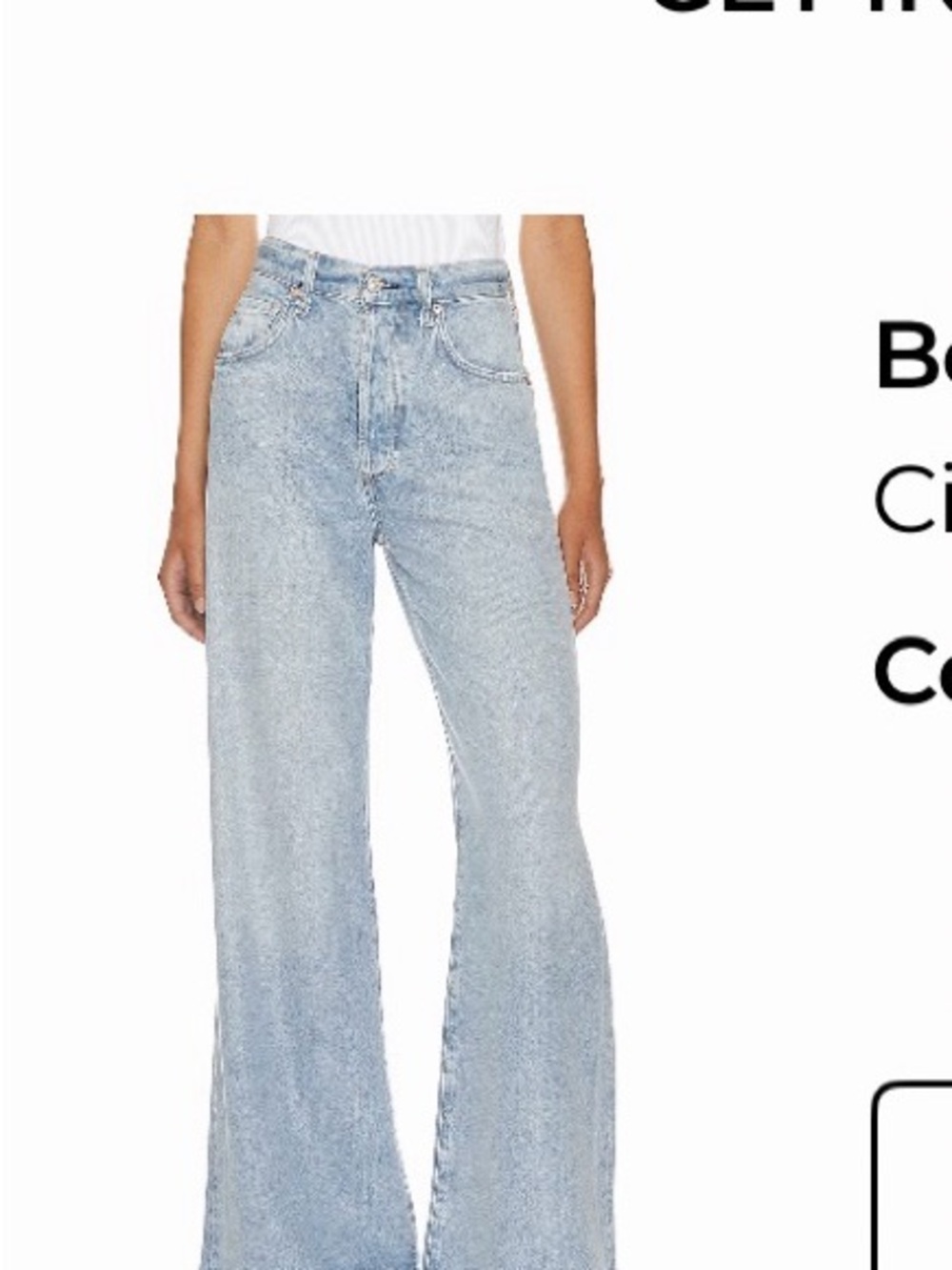 Citizens Of Humanity Beverly Slouch Boot Jeans in Alemyade Light Blue